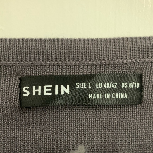 Shein Cropped Grey Cardigan - Picture 3 of 7